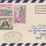 Gilbert & Elice Islands - Leipziger Herbstmesse Sonderflug Zuleitungspost 1964