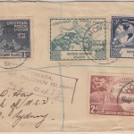 Solomon Islands - 75 Jahre UPU Satz Einschreibebrief/FDC Hoinara Sydney 10.10.49