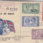 Bechuanaland - Royal Visit Schmuck-FDC Einschreibebrief Lobatsi Omaruru 17.2.47