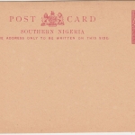 Southern Nigeria - 1/2 a. 1 P. Eduard VII. Ganzsache Überdruck ungebraucht