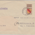 FZ/Allg. - 8 Pfg. Wappen Drucksache >20g württ. K1 Eisenharz 16. JUL 46