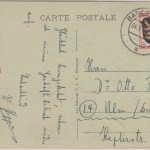 FZ/Allg. - 12 Pfg. Wappen frz. Ansichtskarte Baden-Baden - Ulm 1946 - Text !