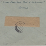 FZ/Allg. - 2x20+2x1 Pfg. Wappen Einschreibebrief Altshausen - Tübingen 27.2.46