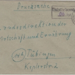 FZ/Württ. - Messstetten 1947 Gebühr bezahlt Ra2 Drucksachenbrief n. Tübingen
