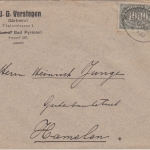 DR-Infla - Bahnpost Hannover Altenbeken Zug 587 Brief Bad Pyrmont Hameln 1.8.23