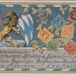 Bayern - München 2. Int. Briefmarken-Händler- u. Sammler-Tag 1921 farb. AK