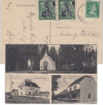 Bayern - Neubiberg Bahnhof u.a. sw-Mehrbild-AK gelaufen 1927 CZ-Nachporto !!7