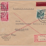 FZ/Württ. - 2x30 Pfg. 2. Ausg. Ortsbrief Einschreiben-Eilboten Rottweil 1949