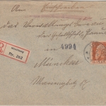 Bayern - Streitberg 2.2.14 30 Pfg. Luitpold Einschreibebrief n. München
