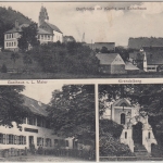 Bayern - Tegernbach Gasthaus Schulhaus etc. Mehrbild-sw-AK gelaufen 1912