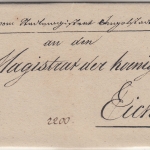 Bayern - Ingolstadt 24/4 Fingerhut-K1 Dienstbrief Eichstädt 1839