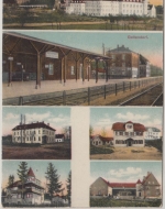 Bayern - St. Ottilien Geltendorf Bahnhof u.a. farb. Mehrbild-AK gelaufen 1918