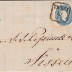 Österreich - 15 Kr. Fr.Joseph Brief Triest - Sissek 1862 - mit Inhalt