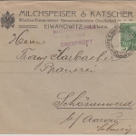 Österreich - 5 H Fr. Joseph Drucksache i.d. SCHWEIZ Eiwanowitz 1915 Zensur Brünn