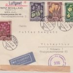 Österreich - 60 Gr. u.a. TBC-Fonds Luftpostbrief i.d. SCHWEIZ Wien 1949