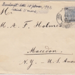 Österreich/Levante - 1 Pia./25 H. Brief n. USA Beirut - Macedon 1903
