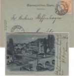 Bosnien & Herzegowina - 2 Kr. Doppeladler Karte KuK Militärpost XXXII Sarajevo