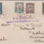 Österreich/Feldpost - 12 H. Fr. Joseph MIF/Ungarn Brief n. HOLLAND FpA 37 1916