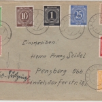 All.Bes./AM-Post - Tutzing 16.4.46 Einschreibebrief n. Penzberg Not-R-Maßnahme