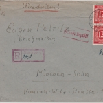 All.Bes. - Starnberg 1946 Teilbarfrankatur Einschreiebrief n. München1947