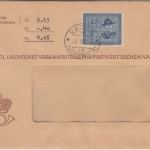 Liechtenstein - 40 Rp. Pfadfinderkonferenz Nachnahmebrief Vaduz 1953