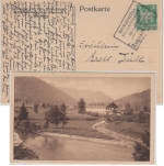 DR - Bahnpost Bayrischzell Holzkirchen Zug 1316 Karte Fischbachau Augsburg 1925