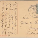 DR - Bahnpost Wertheim Mergentheim Zug 535 Karte Mergentheim - Stuttgart 1908
