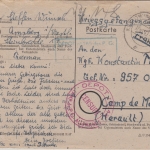 All.Bes./Frankreich - Kreuth 11.8.47 Kriegsgefangenenkarte Arnsberg Montpellier