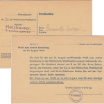 BRD - Holzhausen 1949 1. Bundestagswahl Wahlkarte