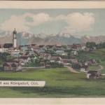 Bayern - Königsdorf Ortsansicht farb. AK gelaufen 1913