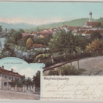 Bayern - Wolfratshausen Gasthof Bernriederhof farb. Mehrbild-AK gelaufen 1903