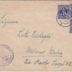AM-Post - 3x25 Pfg. amerik. Druck Zensurbrief n. ITALIEN Erbach Odw. 17.5.46