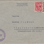 AM-Post - 60+15 Pfg. Zensurbrief n. ÖSTERREICH Aachen - Winzendorf 21.6.46