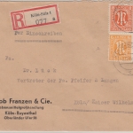 AM-Post - Köln-Sülz 6.11.45 Ortseinschreibebrief