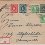 All.Bes./Kontrollrat - Neukirchen (Kr. Moers) Einschreibebrief 20.2.47
