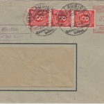 All.Bes./Kontrollrat - 3x8 Pfg. Ziffer+24 Pfg. AFS Brief Glasten ü. Bad Lausnick