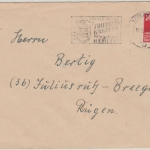 DDR - Deutschlandtreffen der Jugend Masch.werbestpl. Brief Berlin 1950