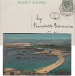 Gibraltar - 1/2 P. Eduard VII. AK/Drucksache n. ITALIEN 1910