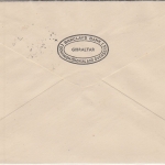 Gibraltar - 5 P. Freimarke Luftpostbrief n. Braunschweig 1952