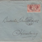 Gibraltar - 2x 1 1/2 P. Eduard VII. Brief n. Hamburg 1923