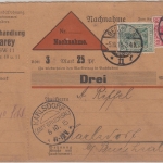 DR - 5+10 Pfg. Germania Perfin "P.P." Nachnahmekarte Berlin - Karlsdorf 1915