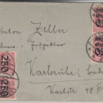 DR-Infla - 10x250 Tsd/500 M.+2x100 Tsd/100 M Brief Säckingen - Karlsruhe 3.10.23
