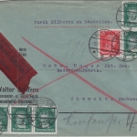 DR - 5x8 Pfg. Beethoven u.a. Eilbrief Remscheid - Chemnitz 1928