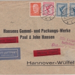 DR - 2x20 Pfg. Flugpost Luftpost-Eilbrief Stuttgart - Hannover 1932