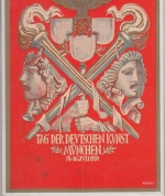 DR - Tag d. Deutschen Kunst 1939 6 Pfg. Hindenburg Privatganzsache SST München