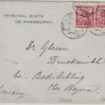 Ägypten/Bayern - 2x5 M. Sphinx Brief Mansura - Bruckmühl b. Aibling 1914