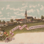 Bayern - Tuntenhausen Ortsansicht Farblitho gelaufen 1903