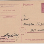 DR - Prien 10.5.45 (!!) 6 Pfg. AH Ganzsache n. Bad Aibling