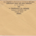 DR - 5 Pfg. Hindenburg Postscheckbrief Thanschau ü. Rosenheim Landpost-Ra2 1936