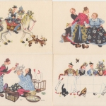 Bayern - Trachten 9 farbige Künstlerkarten Hahn ca. 1935/50 Chieming